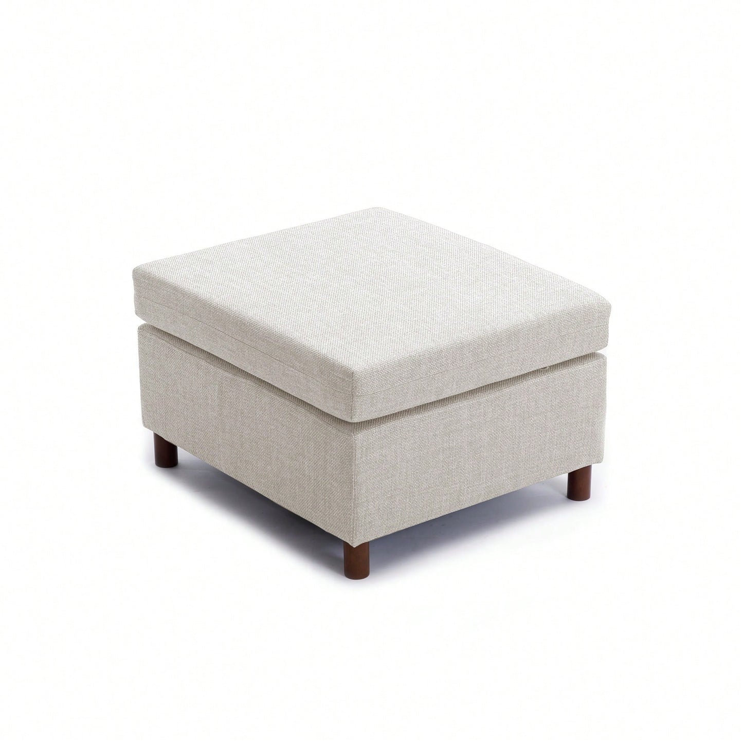 Versatile Grey Movable Ottoman For Modular Sectional Sofa Non-Washable Cushion Covers