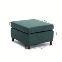 Versatile Grey Movable Ottoman For Modular Sectional Sofa Non-Washable Cushion Covers