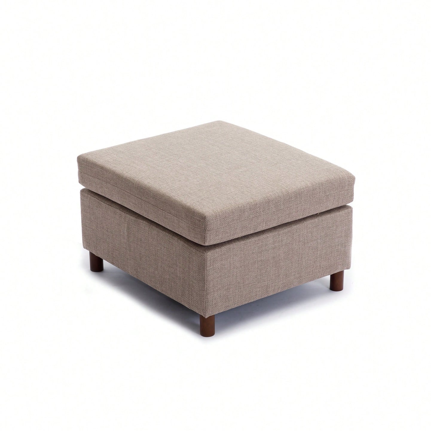 Versatile Grey Movable Ottoman For Modular Sectional Sofa Non-Washable Cushion Covers