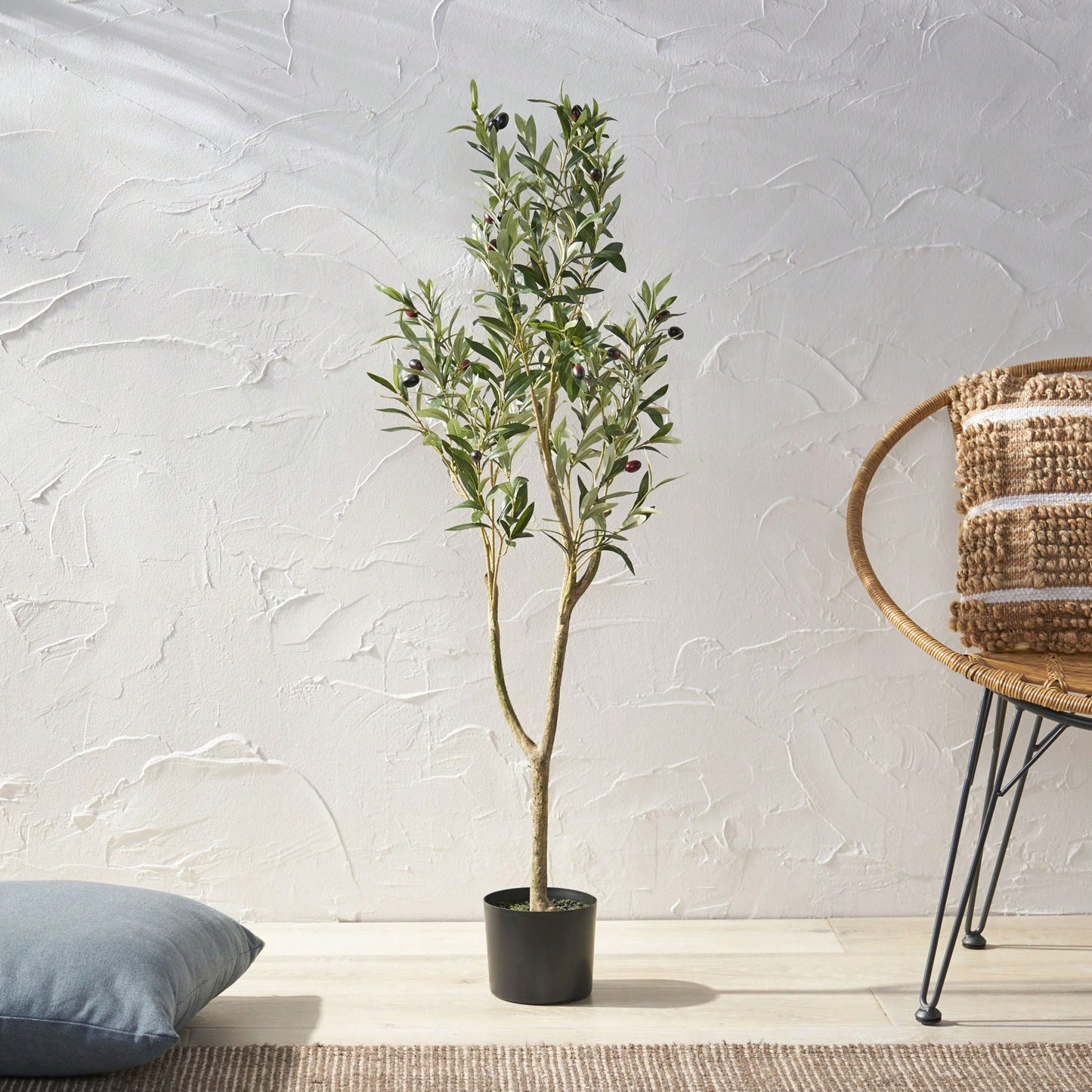 120CM Lifelike Artificial Olive Tree For Home And Office Decor