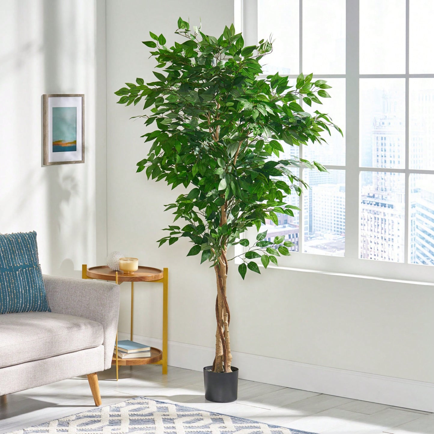 180CM Lifelike Artificial Ficus Tree For Home And Office Decor