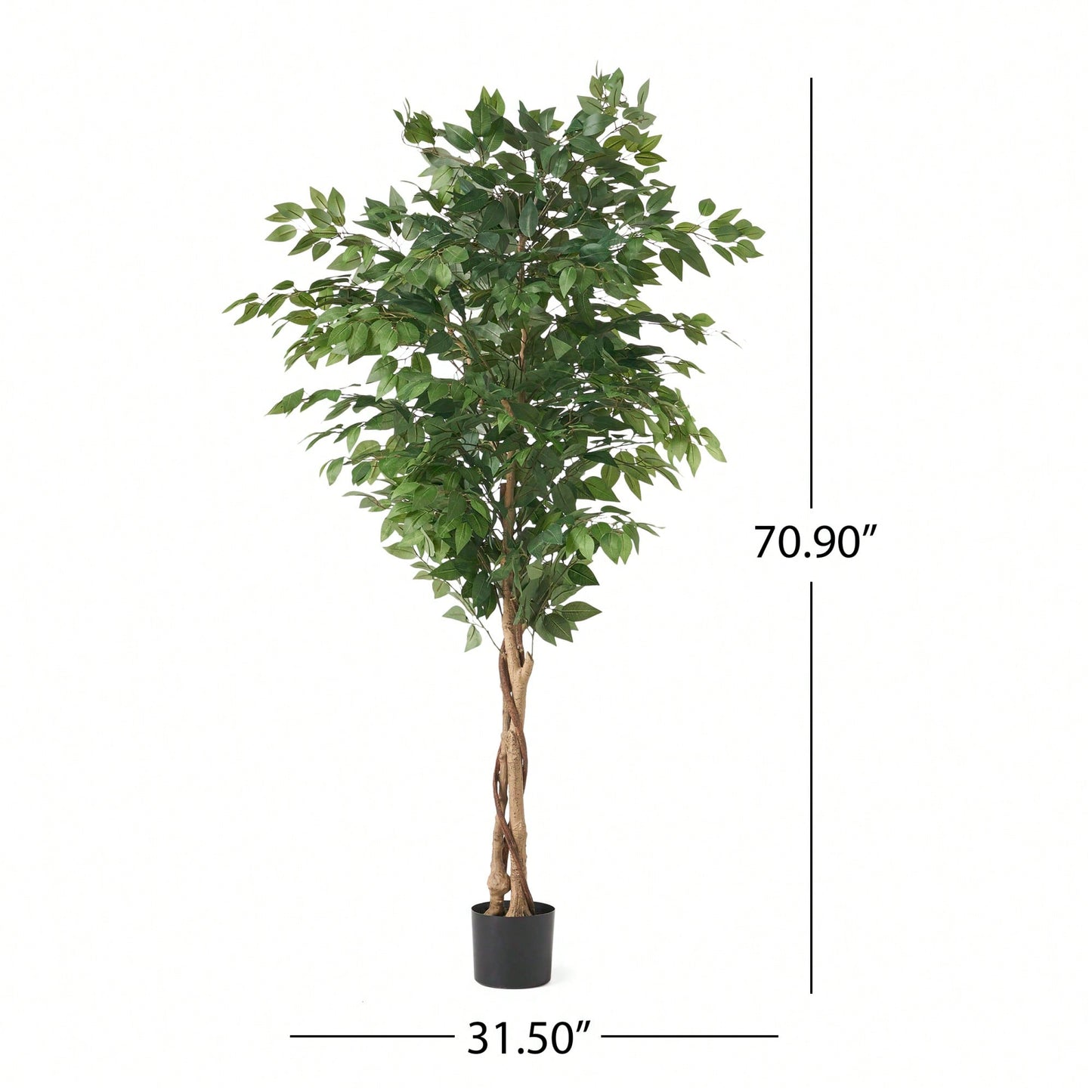 180CM Lifelike Artificial Ficus Tree For Home And Office Decor