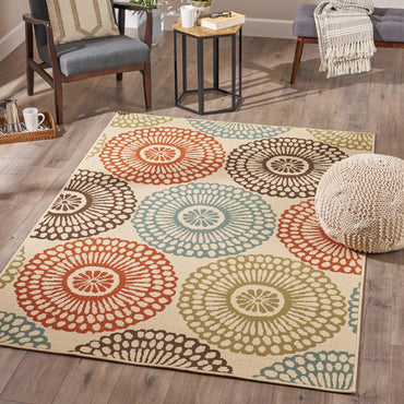 5'3" X 7'6" Decorative Area Rug For Living Room And Bedroom, Stylish And Durable Floor Covering