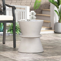 Lightweight Outdoor Concrete Side Table For Patio And Garden Use