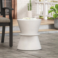 Lightweight Outdoor Concrete Side Table For Patio And Garden Use