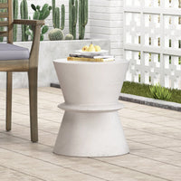 Lightweight Outdoor Concrete Side Table For Patio And Garden Use