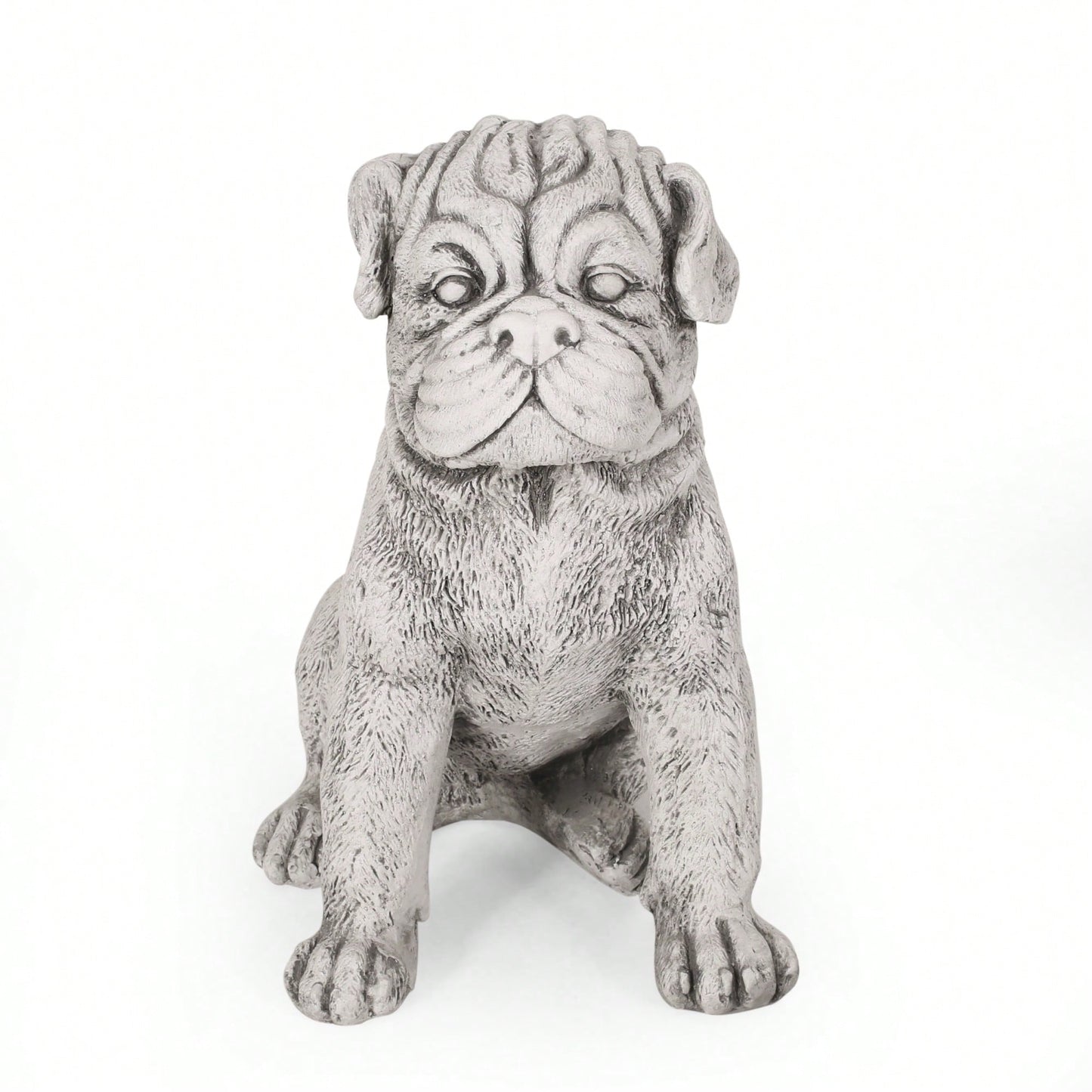 Weatherproof Concrete Dog Statue For Garden Decor