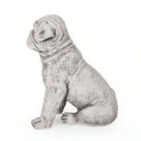 Weatherproof Concrete Dog Statue For Garden Decor