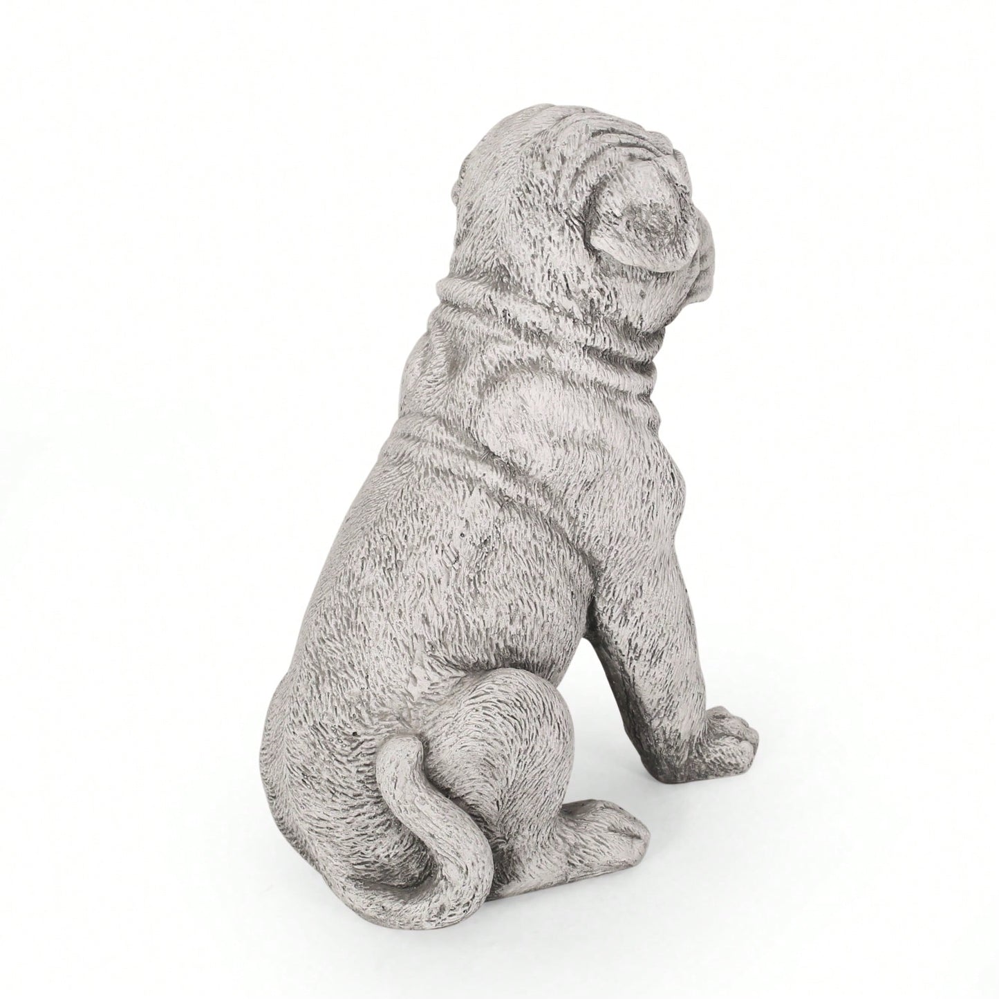 Weatherproof Concrete Dog Statue For Garden Decor