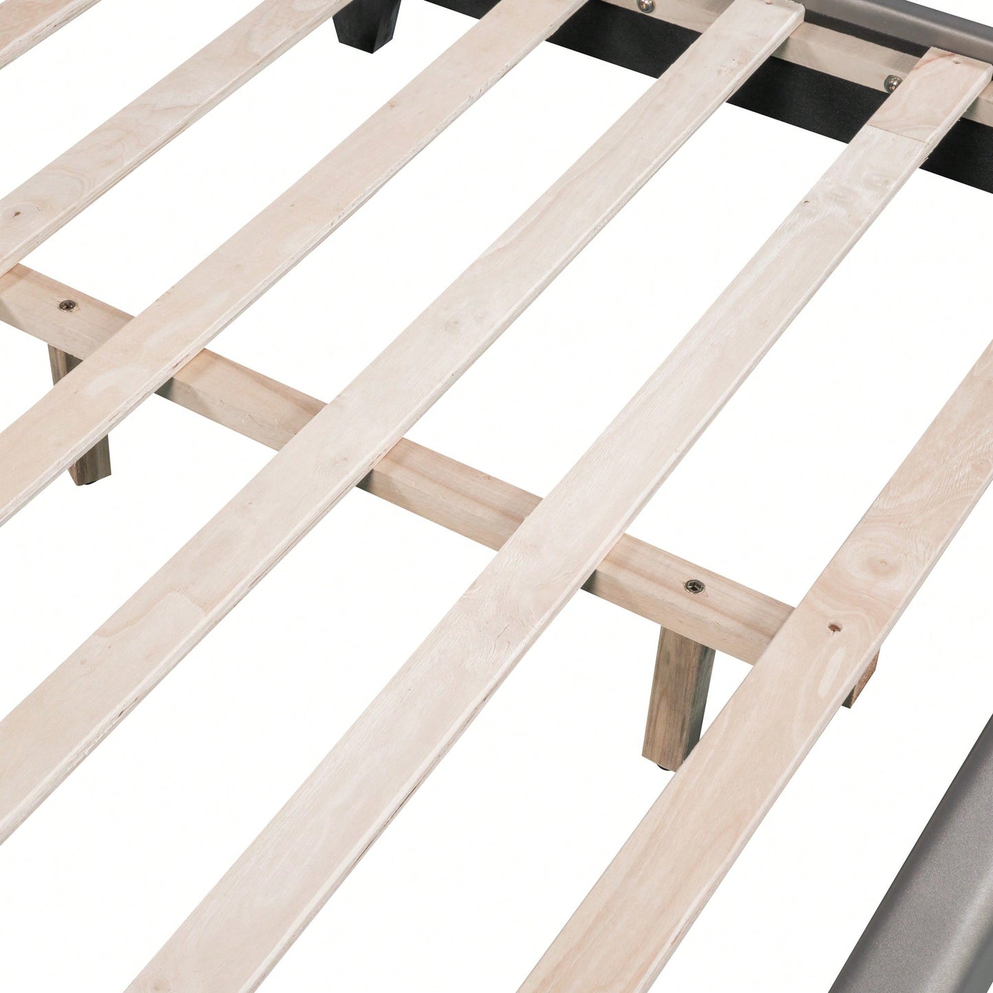 Elegant White Upholstered Leather Platform Bed With Rabbit Accent