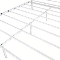 Sturdy Twin Over Full Metal Bunk Bed With Enhanced Guardrail Easy Assembly White Finish