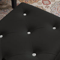 Stylish Flip Top Storage Bench With Padded Seat For Entryway Living Room Bedroom - Supports 250 Lb, Safety Hinge Design