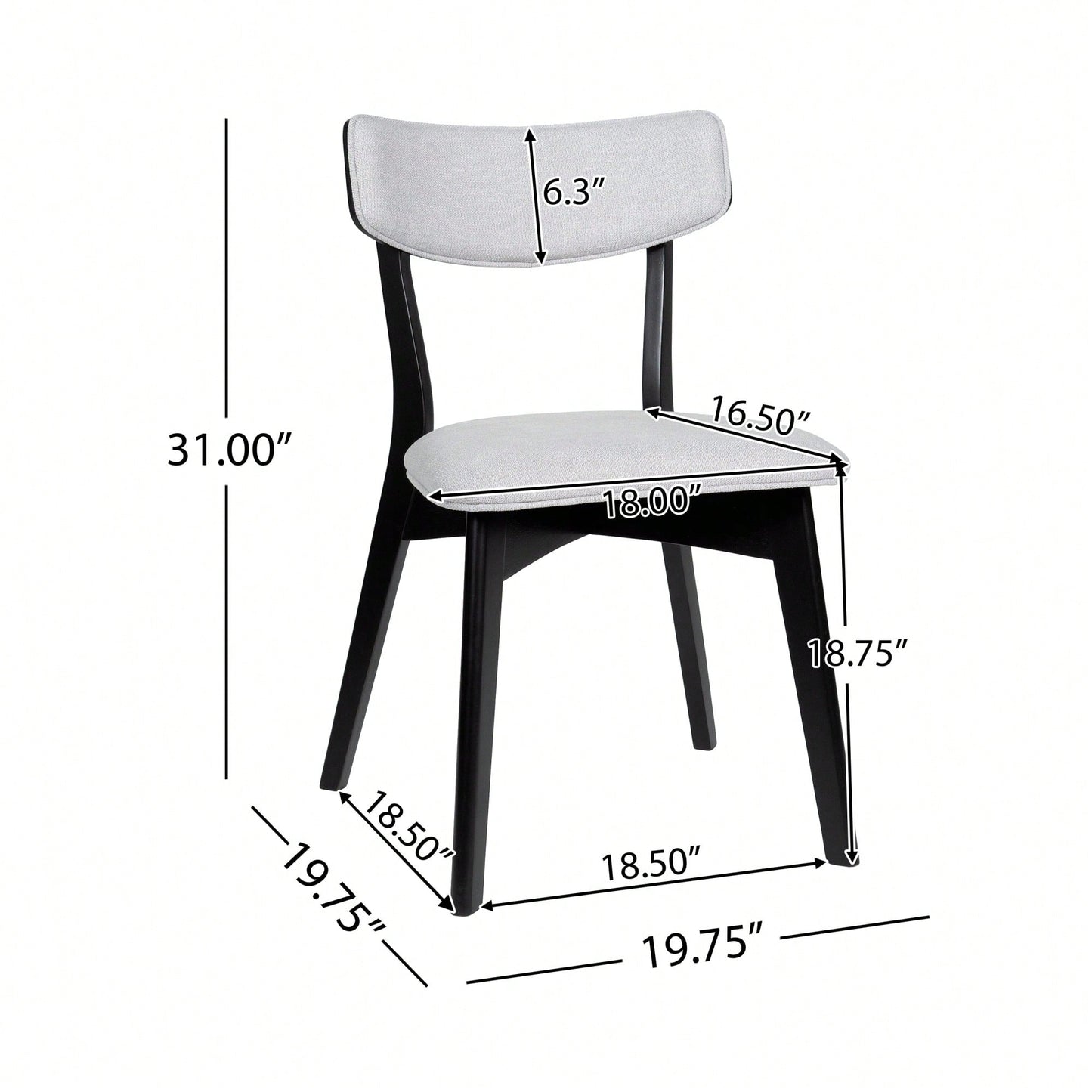 Elegant Dining Chair Set Of 2 Stylish Upholstered Seating For Kitchen And Dining Room