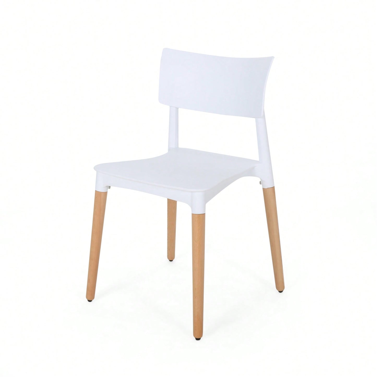 Set Of 2 Stylish Plastic Dining Chairs For Modern Home Decor