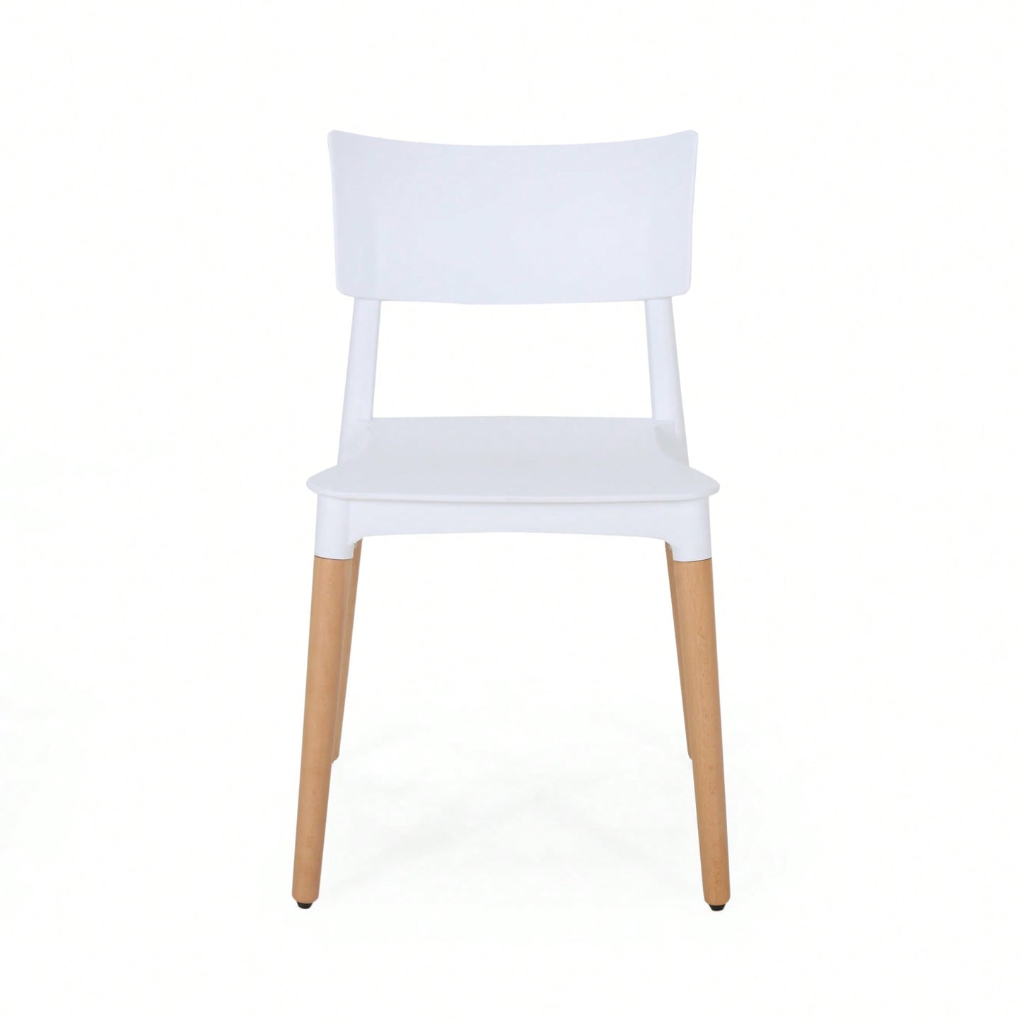Set Of 2 Stylish Plastic Dining Chairs For Modern Home Decor
