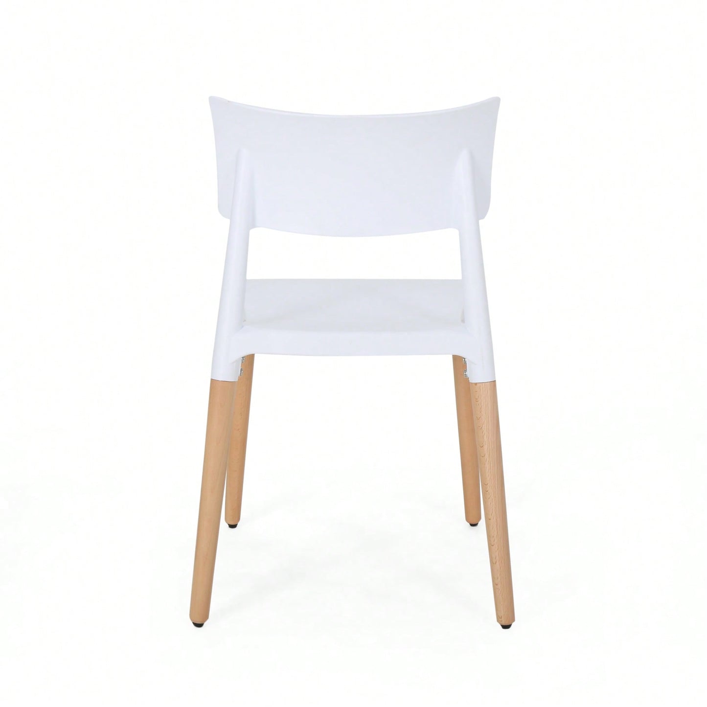 Set Of 2 Stylish Plastic Dining Chairs For Modern Home Decor