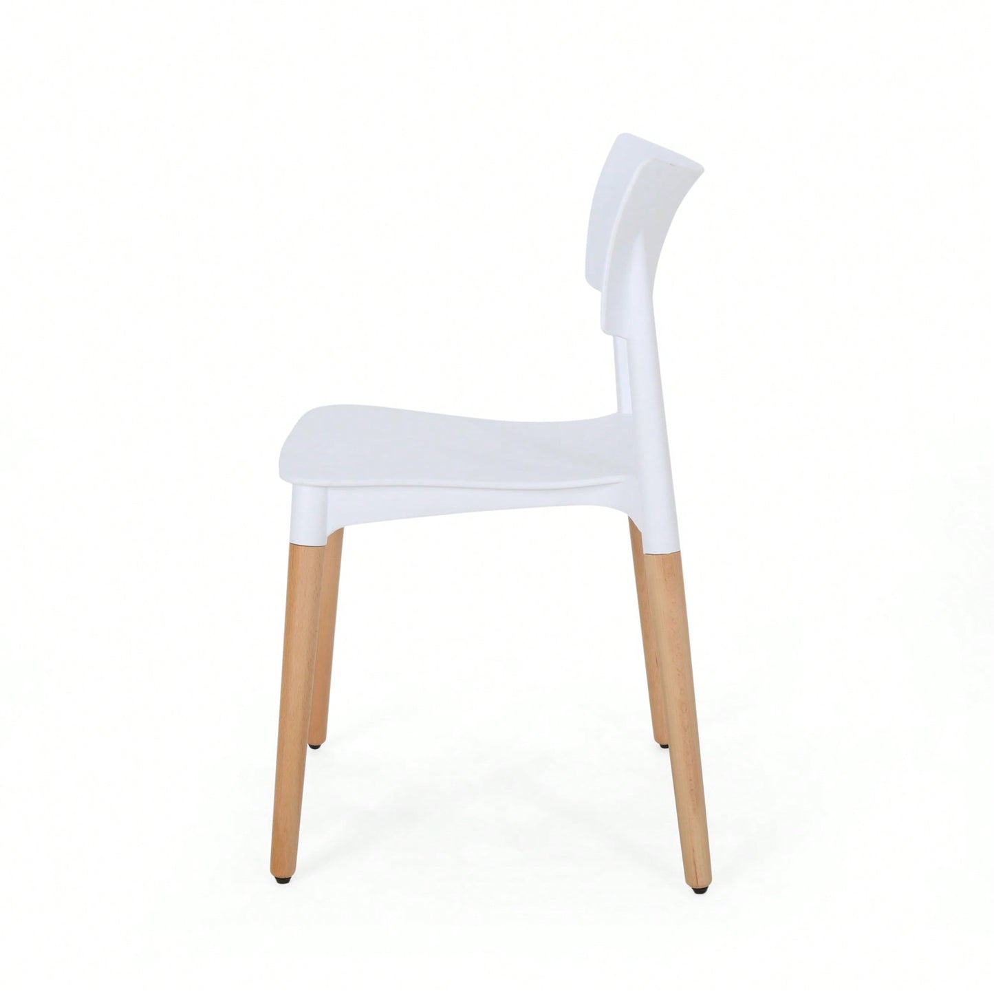 Set Of 2 Stylish Plastic Dining Chairs For Modern Home Decor