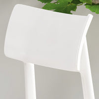 Set Of 2 Stylish Plastic Dining Chairs For Modern Home Decor