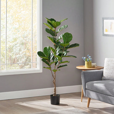 150CM Lifelike Artificial Fiddle Leaf Fig Tree For Home Decor And Office Spaces