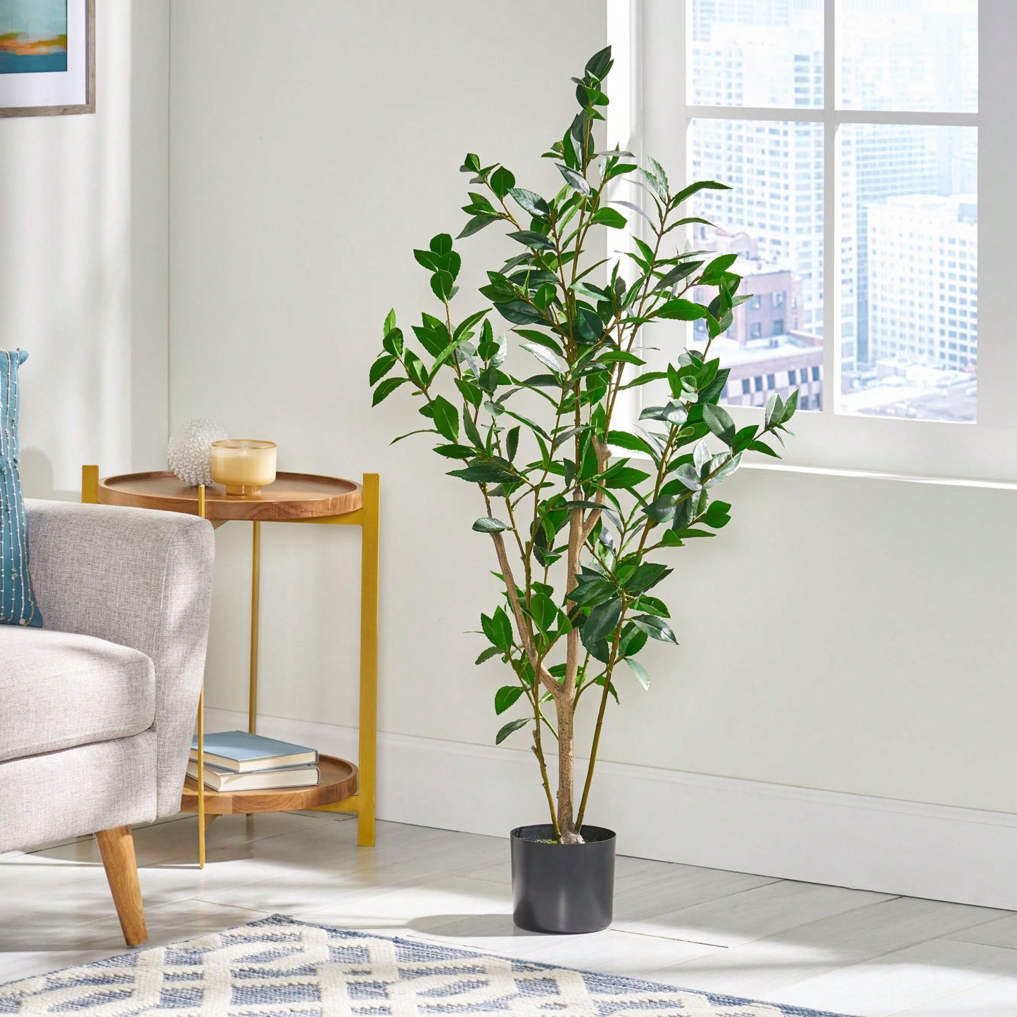 120CM Artificial Laurel Tree For Home Decor And Indoor Landscaping