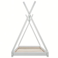 Modern Twin Size Triangle Structure Platform Bed In Gray For Stylish Bedrooms