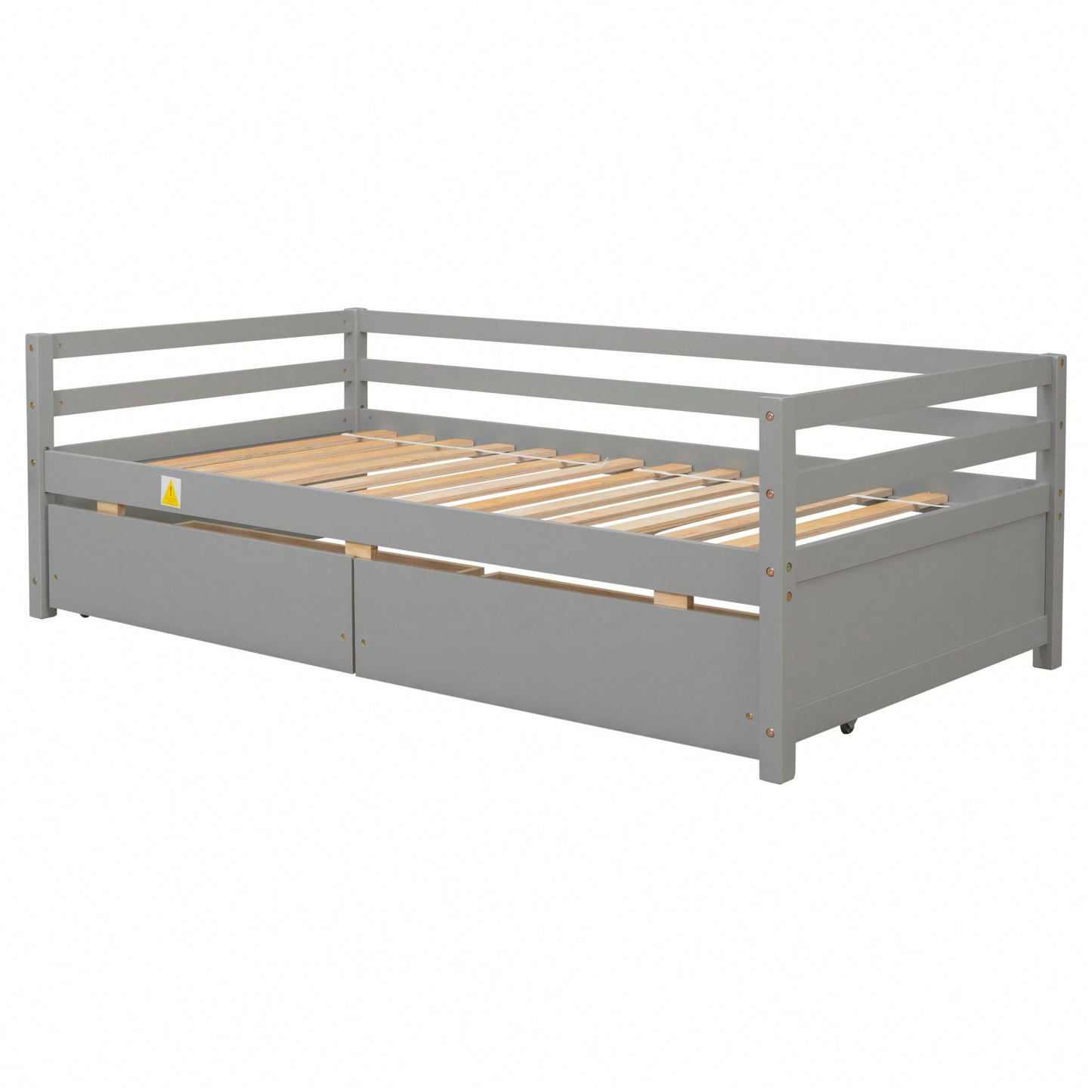 Grey Daybed With Two Storage Drawers For Space-Saving Solutions