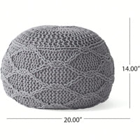 Coastal Chic Outdoor Pouf For Stylish Seating And Decor