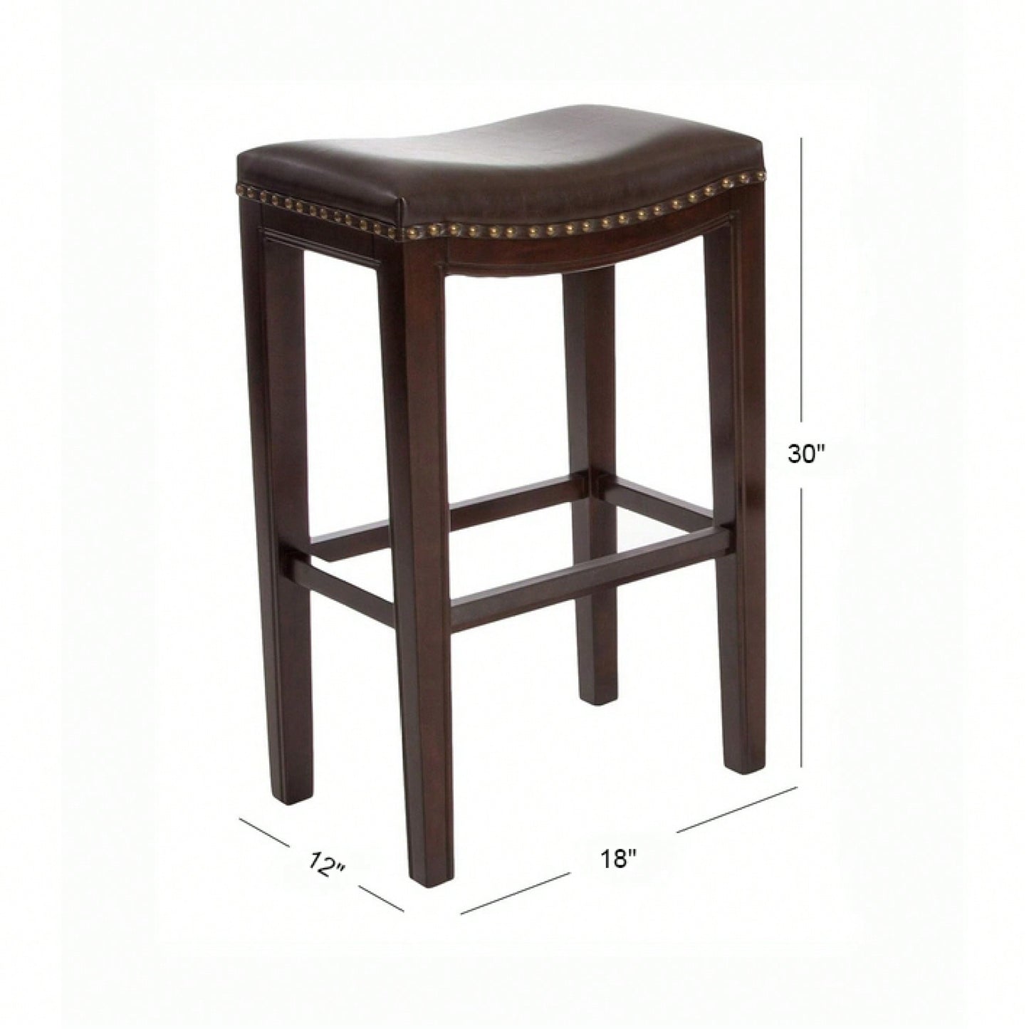 Elegant Upholstered Barstool With Studded Accents For Modern Dining Spaces