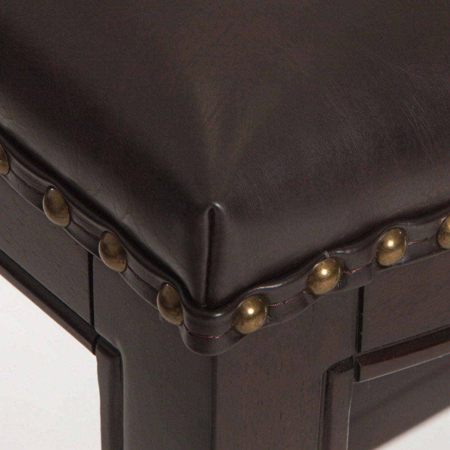 Elegant Upholstered Barstool With Studded Accents For Modern Dining Spaces