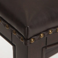 Elegant Upholstered Barstool With Studded Accents For Modern Dining Spaces