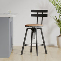 Stylish Metal Chair With Comfortable Wooden Seat For Home And Office Use