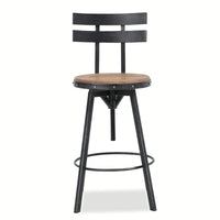Stylish Metal Chair With Comfortable Wooden Seat For Home And Office Use