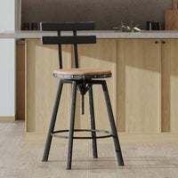 Stylish Metal Chair With Comfortable Wooden Seat For Home And Office Use