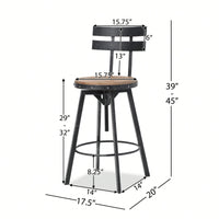 Stylish Metal Chair With Comfortable Wooden Seat For Home And Office Use