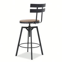 Stylish Metal Chair With Comfortable Wooden Seat For Home And Office Use