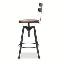 Stylish Metal Chair With Comfortable Wooden Seat For Home And Office Use