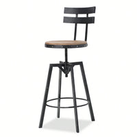 Stylish Metal Chair With Comfortable Wooden Seat For Home And Office Use
