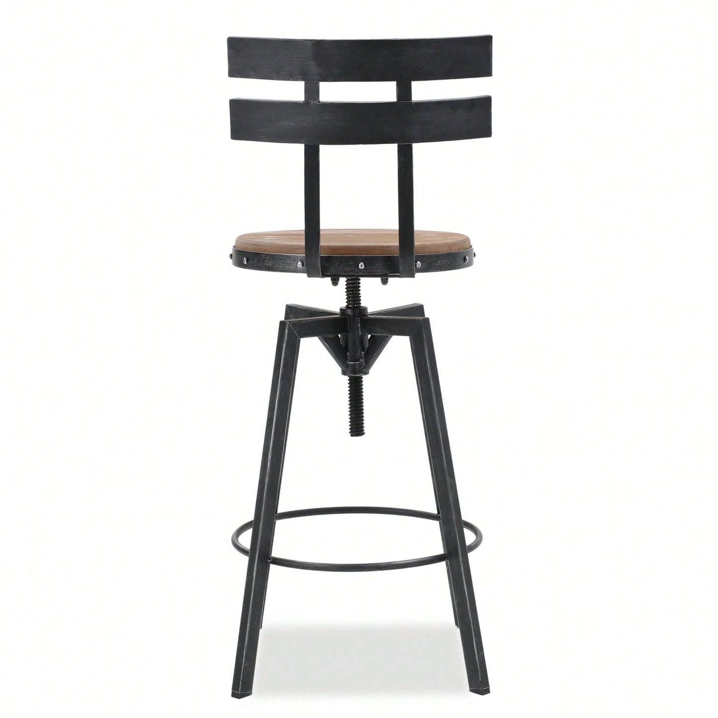 Stylish Metal Chair With Comfortable Wooden Seat For Home And Office Use