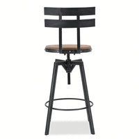 Stylish Metal Chair With Comfortable Wooden Seat For Home And Office Use