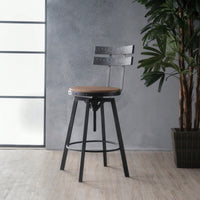 Stylish Metal Chair With Comfortable Wooden Seat For Dining And Living Spaces