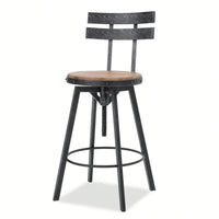 Stylish Metal Chair With Comfortable Wooden Seat For Dining And Living Spaces