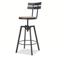 Stylish Metal Chair With Comfortable Wooden Seat For Dining And Living Spaces