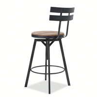 Stylish Metal Chair With Comfortable Wooden Seat For Dining And Living Spaces