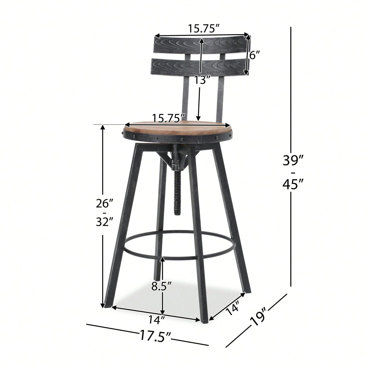 Stylish Metal Chair With Comfortable Wooden Seat For Dining And Living Spaces