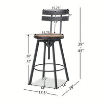 Stylish Metal Chair With Comfortable Wooden Seat For Dining And Living Spaces