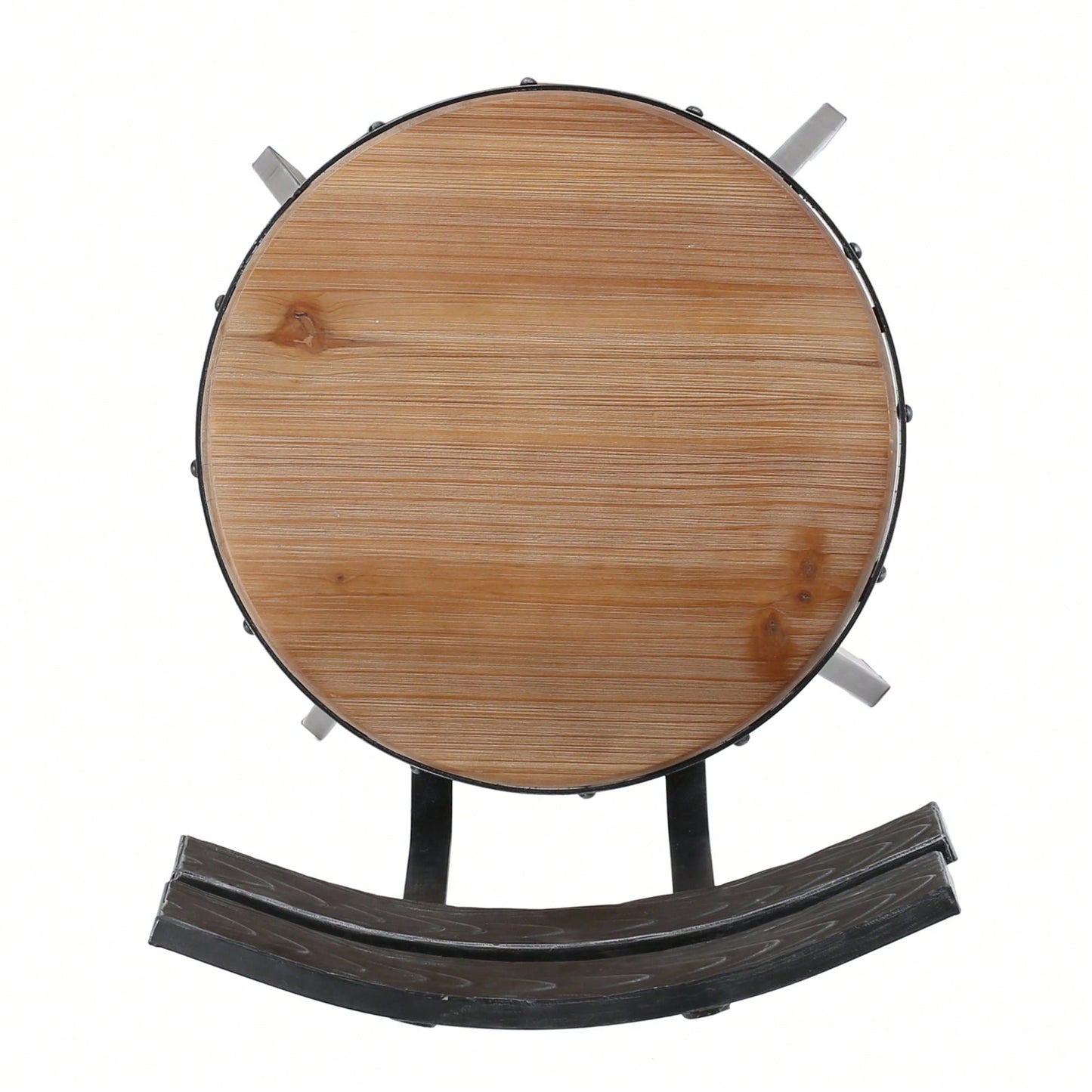 Stylish Metal Chair With Comfortable Wooden Seat For Dining And Living Spaces