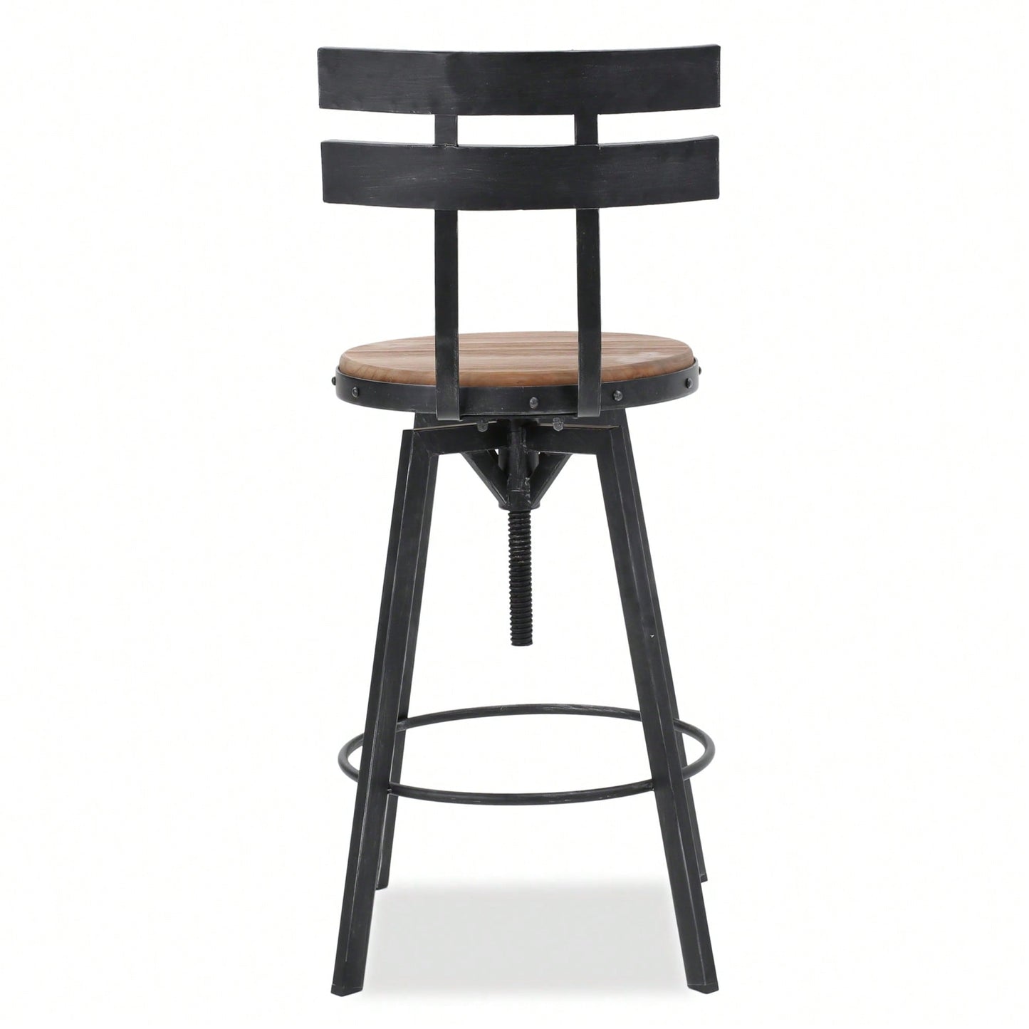 Stylish Metal Chair With Comfortable Wooden Seat For Dining And Living Spaces