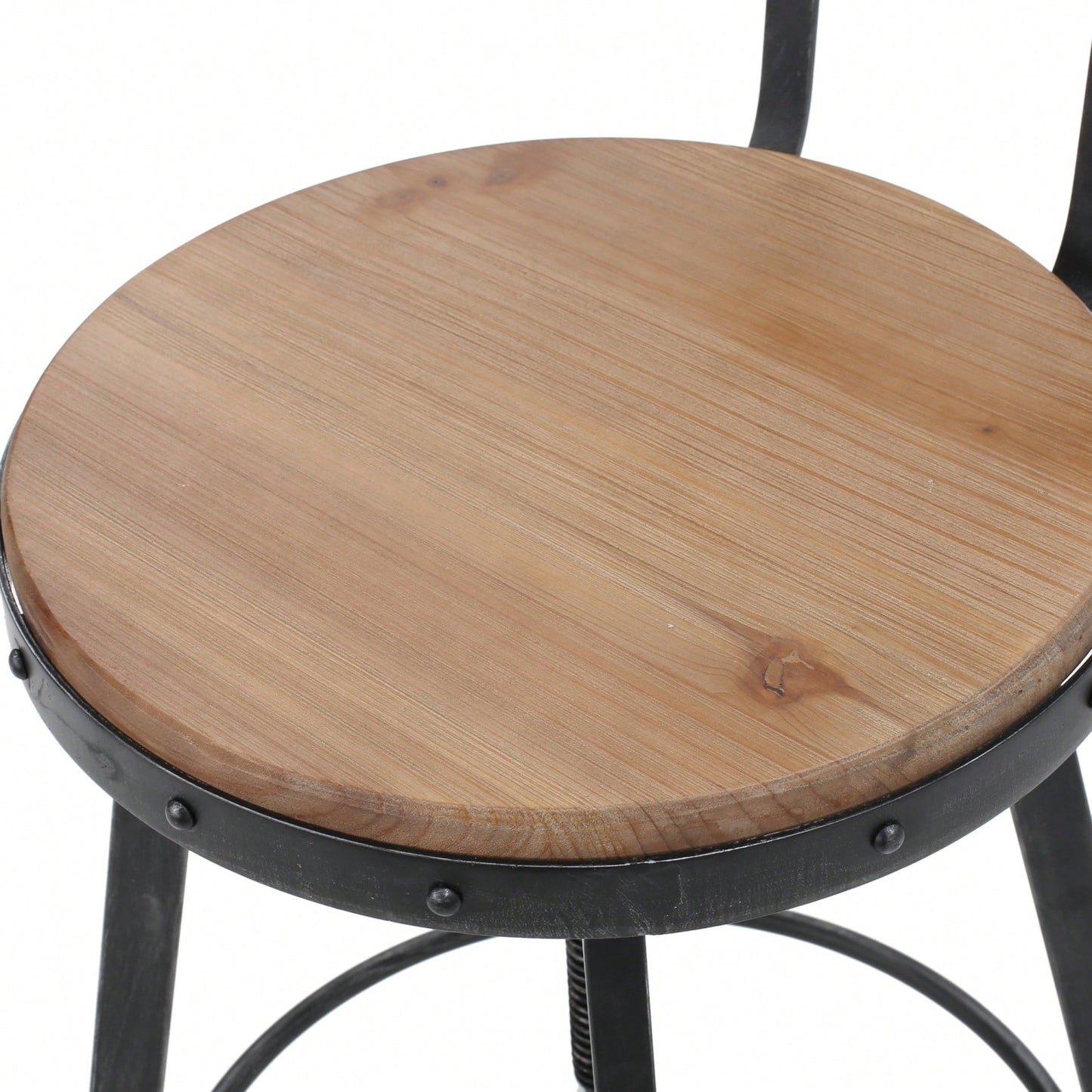 Stylish Metal Chair With Comfortable Wooden Seat For Dining And Living Spaces