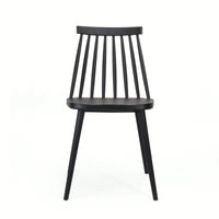Rustic Black Spindle Back Dining Chairs Set Of 2 For Farmhouse Style Home Decor