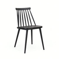 Rustic Black Spindle Back Dining Chairs Set Of 2 For Farmhouse Style Home Decor